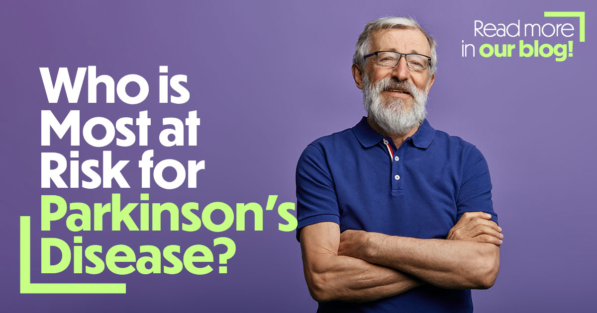 Parkinson's disease risk, man with crossed arms