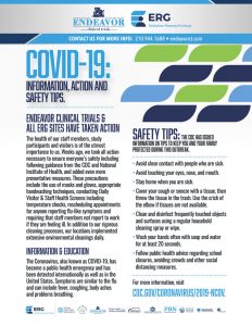 COVID-19 Info Action Safety Tips