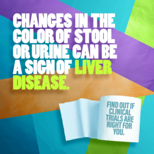 Changes in the color of stool or urine can be a sign of liver disease