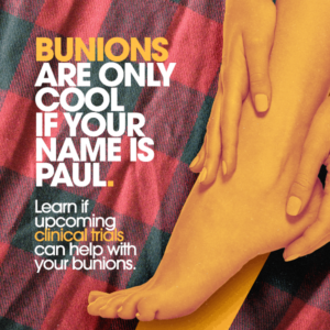 Bunions are only cool if your name is Paul. 